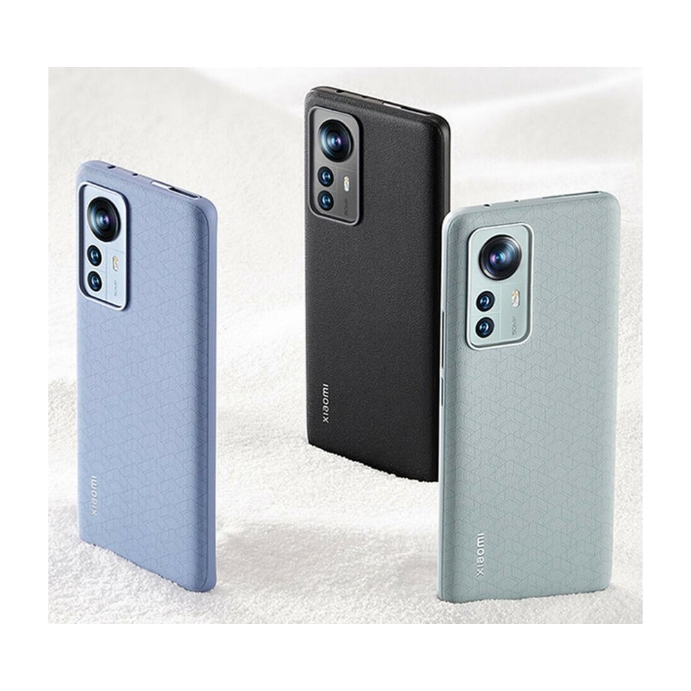 Оригинальный чехол Xiaomi 12 Pro 5G Phone Case Leather Cover Slim Hard Back Shell Skin Пурпурный