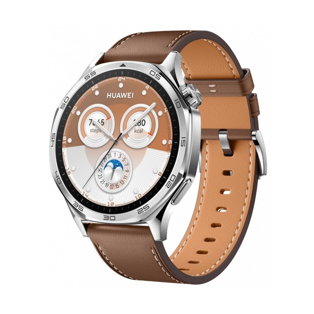 Смарт-часы HUAWEI WATCH GT 5 46mm Коричневый ремешок из кожи
