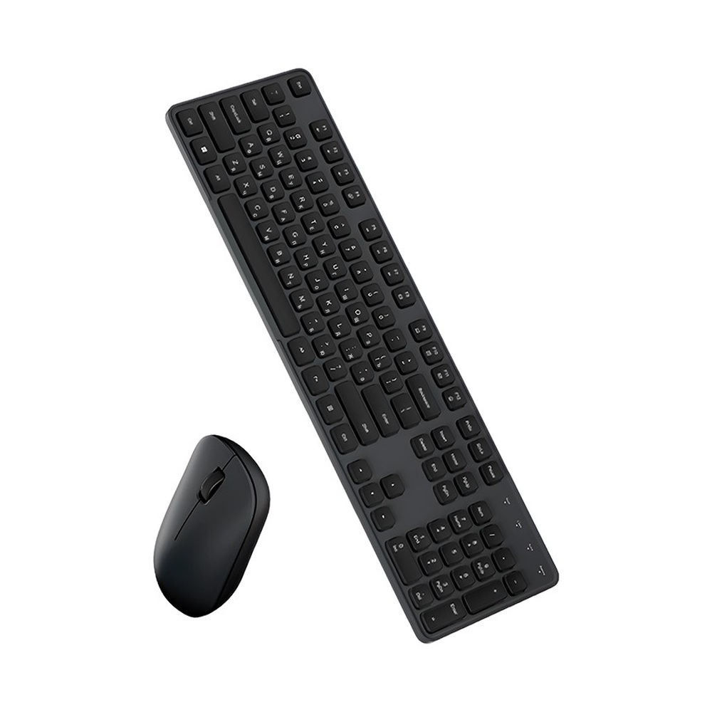 Клавиатура и мышка беспроводная Xiaomi Mijia Wireless Set 3 Deep Black White RU+ENG