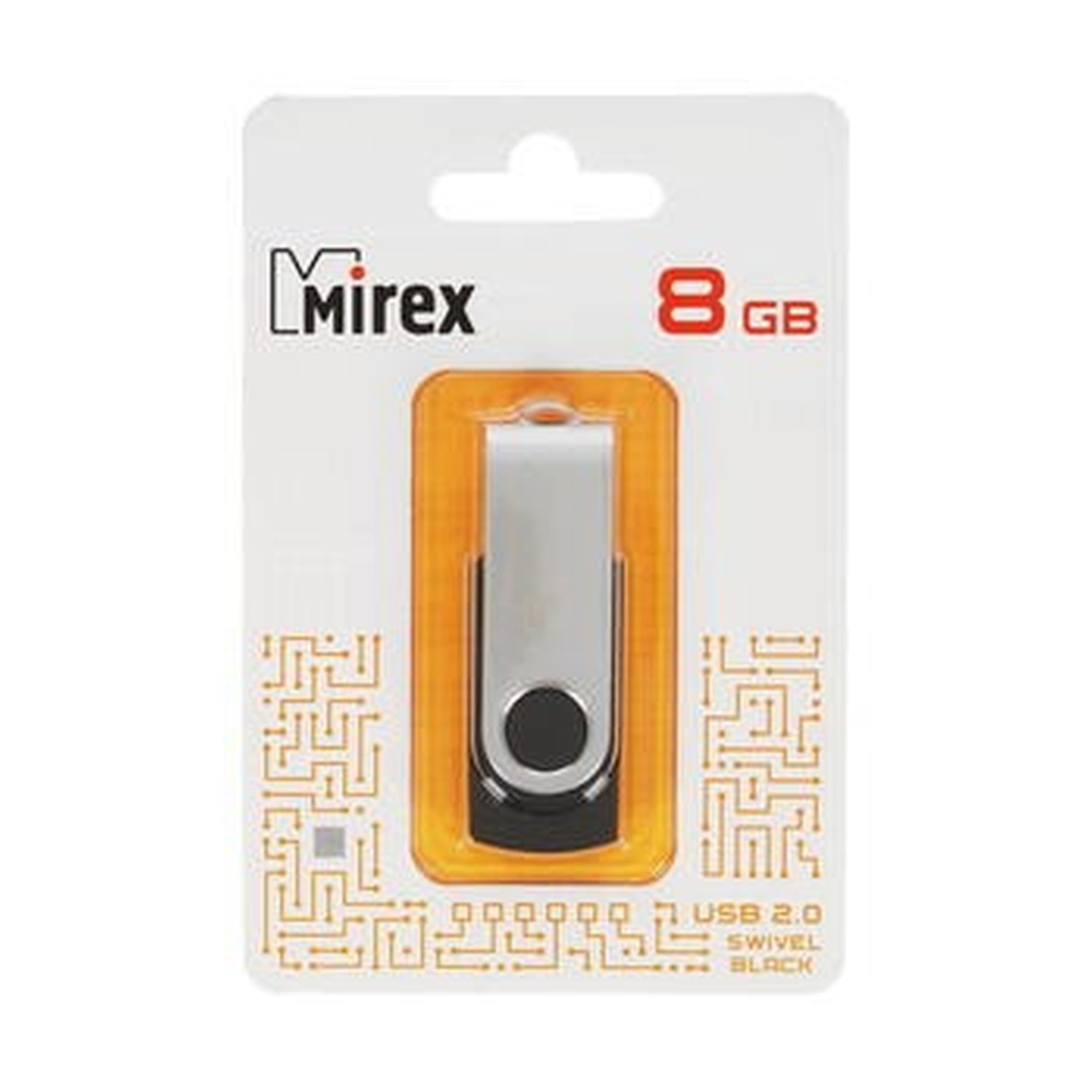 USB-накопитель Mirex Swivel 8 ГБ Черный