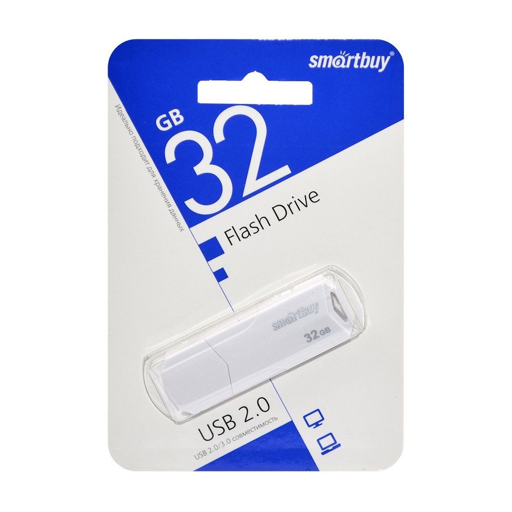 USB-накопитель SmartBuy Clue 32 ГБ USB 2.0 (White)