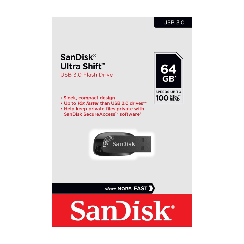 USB-накопитель SanDisk Ultra Shift 64 ГБ USB 2.0
